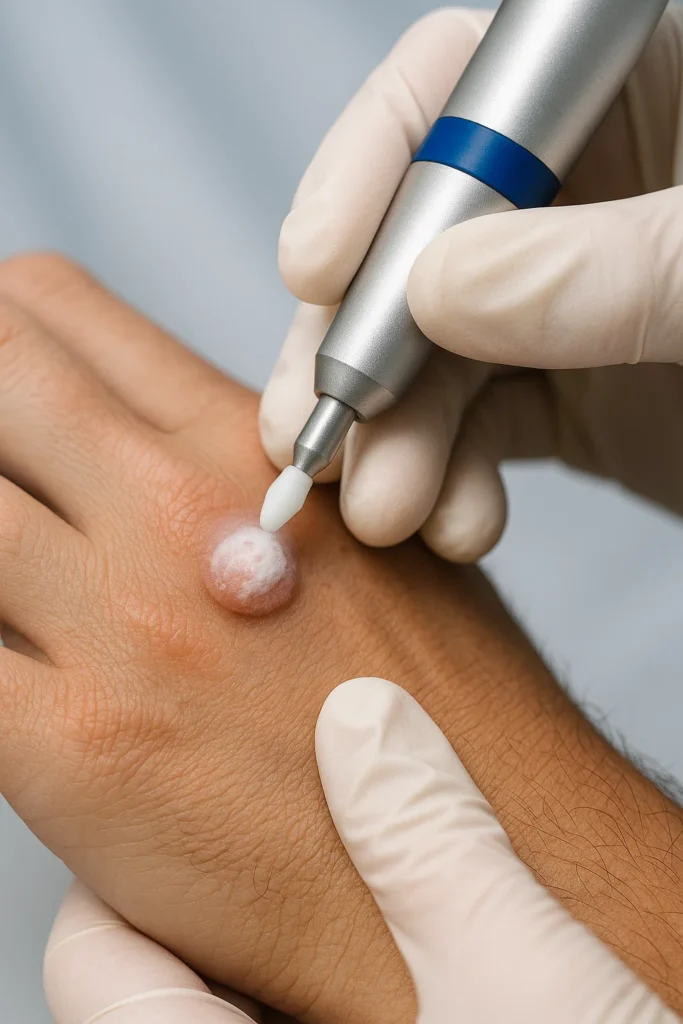 example of wart removal Bootle using cryopen