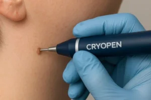 Person receiving skin tag removal Bootle