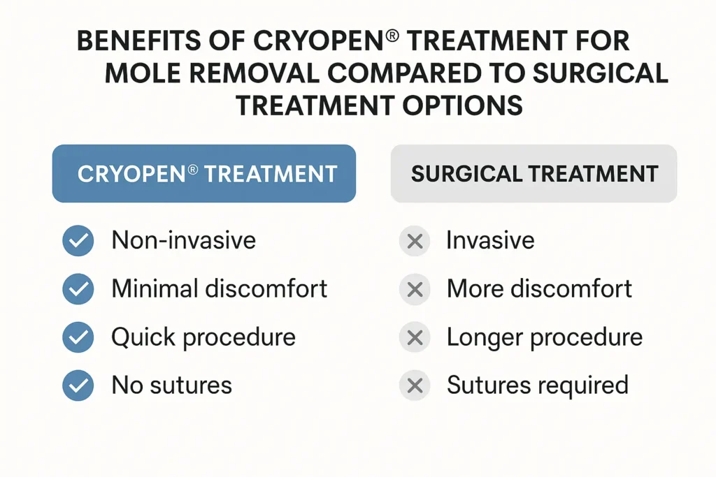 Benefits of facial mole removal Bootle - call our team today to book a consultation